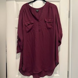 Torrid Harper Top in Maroon